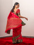 Vintage Opulence Pink and Green Saree with Blouse Fabric